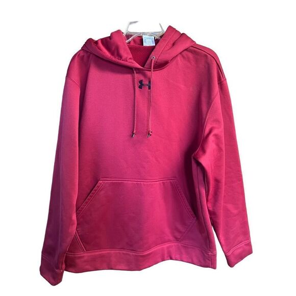 Under Armour Unisex Red Hoodie Sz M - Picture 1 of 8